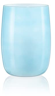 Crystalex Vase Caribbean Dream Minze Kristallglas 180 mm Bohemia hellblau weiß