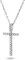 MIORE Schmuck Damen 0.10 Ct Diamant Halskette mit Kettenanhänger Kreuz aus 20 Diamanten Brillanten Kette aus Weißgold 14 Karat / 585 Gold