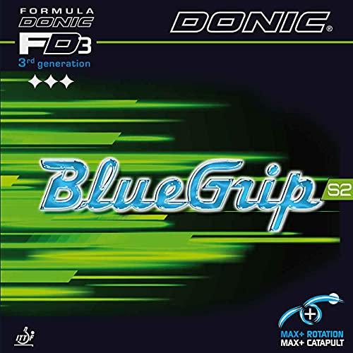 DONIC Belag BlueGrip S2, schwarz, 1,8 mm