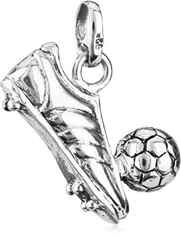 NKlaus 925 Silber Fußball Amulett Talisman Kettenanhänger Fußball-Schuh mit Ball 5mm 3672