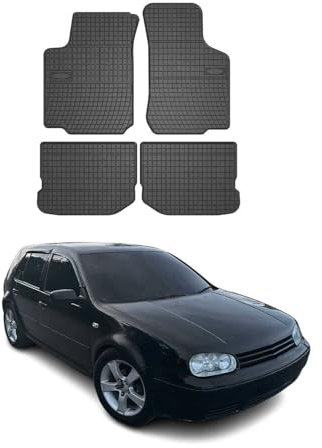 OMAC Gummi Fußmatten kompatibel mit VW Golf 1997-2006 Automatten Gummi Schwarz 4tlg