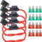 Gebildet 4Stück 32V Wasserdichter Sicherungshalter 12AWG, ATO Flachsicherungshalter Inline mit Kappe, Standard Steckdose mit Mittlerer Flachsicherung 4Stück 30A + 4Stück 40A