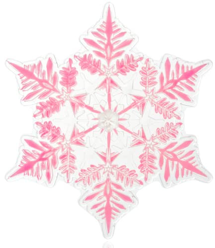 devembr Snowboard Stomp Pad, 3D Klare Schneeflocke Snowboard Stomp Pads, PVC-Material, 13 x 11,5cm, Rosa