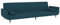 Hommdiy Schlafsofa 2-Sitzer mit 2 Kissen Blau Samt Sofa Couch mit Schlaffunktion, Sofabett Gästebett mit 2 Kissen, Schlafcouch Bettsofa Wohnzimmer, Modern