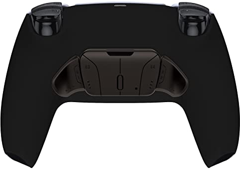 eXtremeRate RISE4 Remap Kit pour ps5 Manette BDM-030/040/050, Coque Arrière Redessinée avec 4 Palette Métal pour ps5 Manette BDM-030/040/050, Palette Métallique (RMB) Version, Noir Pur