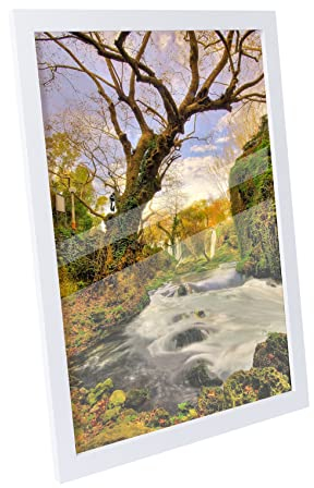 Hengsong Bilderrahmen 40x60 Weiß mit Rahmen 40x60,Wandrahmen mit Acryglas&MDF,für Bilderrahmen Hochzeit für Foto von 40x60 cm,ca.42.9×62.9cm
