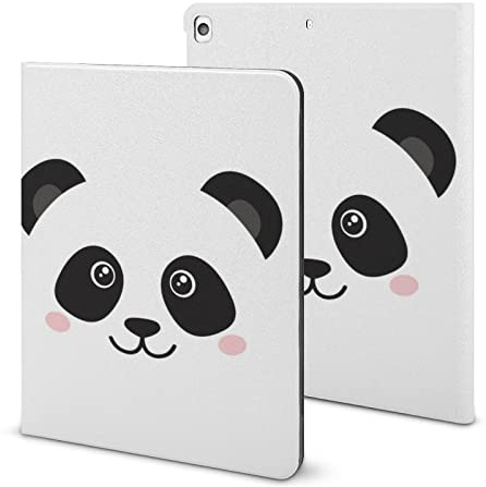 Schutzhülle für iPad 9. Generation, iPad Air 5. Generation, niedlicher Panda-Gesichtsdruck, iPad Pro 11 Zoll, iPad Hülle 10,2, Hülle 10,9 Zoll mit Stifthalter und Ständer (TPU-Leder)