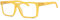Eyekepper Oversized Reading Glasses Square Large Frame Readers for Men and Women - Yellow +3.50