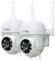 Sovmiku 2CA3 AI Auto Tracking Mini 2K Security Camera Wireless Outdoor, 2-years Free Cloud Storage, Two Way Audio, Easy to Setup,360° View,Pan/Tilt,Color Night Vision, Audible Flashlight Alarm,SD Slot