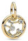 PANDORA Moments Sternzeichen Schütze Charm-Anhänger aus Sterling Silber mit 14 Karat vergoldeter Metalllegierung, Zirkonia, Kompatibel Moments Armbänder, 762723C01