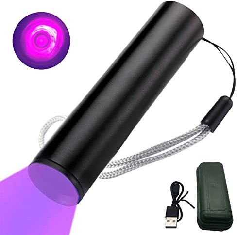 YZYOE Rechargeable 365 nm Black Light UV Flashlights, Black Light for Pet Urine Detection, UV Lamp, UV Flashlights, Black Light Flashlight Mini,HIGH Definition Ultraviolet.