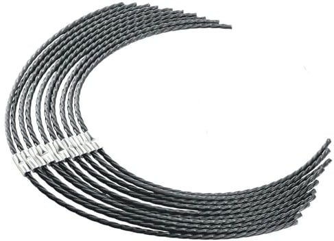 Queerelele 10 Stück Trimmerfaden Kompatibles mit Bosch Rasentrimmer AFS 23-37 F016800431 Rasentrimmerzubehör Schneidgewinde für AFS 23-37 Freischneider Ersatz Trimmerschnur (37 cm × 3.5 mm)