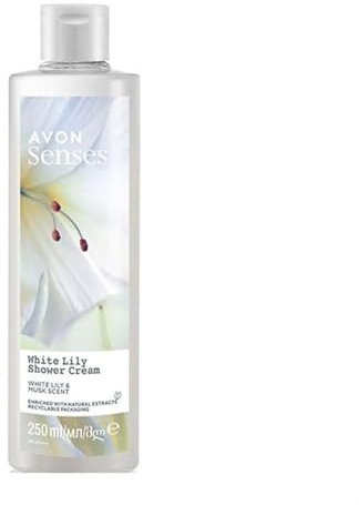 Avon Senses Shower Gel/Cream (White Lily & Musk Scent, 250ml)