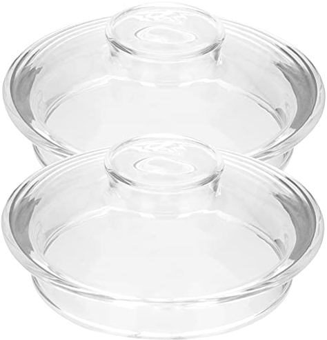 UPKOCH 2 Pièces Couvercle De Théière En Verre Couvercle De Tasse De Thé De Remplacement Couvercle Supérieur De Bouilloire Couvercle De Distributeur De Boissons Avec Poignée De Bouton