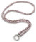 AKKi jewelry Vario kette für Anhänger kettenanhänger strass Crystall Perlen Damen Frauen Schmuck glass glitzer runder karabiner Strass Clip Verschluss Perlenkette 8mm 80cm Lila