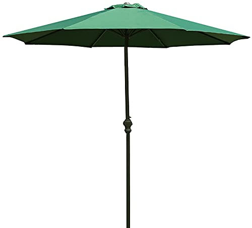 Sombrilla Sombrilla Sombrilla de Patio Grande Sombrilla con 8 Costillas y Manivela, Sombrilla de Mesa de Mercado de Jardín al Aire Libre a Prueba de Agua de 2.7 m, Refugio de Sombrilla de Piscina