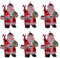BWG Vintage-Retro Weihnachtsbaumkugeln, Retro-Weihnachtsmann, 6 Stück, Kunststoff, Weihnachten