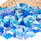 WEBEEDY Unregelmäßige Mosaik-Glasstücke Blau Sortierte Bulk-Mosaikfliesen Zum Basteln Winziges Mosaik-Kunst-Bastelset DIY-Vasen Tassen Bilderrahmen Blumentöpfe als Heimdekoration, 200g