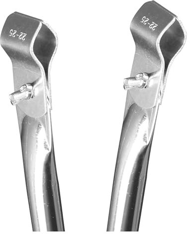 4 STÜCK - Stahl Zeltstange - mit 2X Klemmen - teleskopierbar 75-125cm - Ø22/19mm - 2 Teile - Dachauflagestange - leicht - stabil - Ersatz Gestänge für Zelt Vorzelt Camping Zubehör Teleskopstange 2tlg