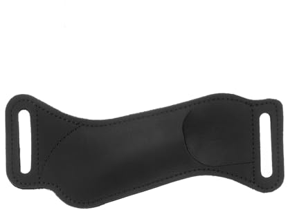 sourcing map Leather Knife Sheath for Belt 6.7 x 2.5 Natural Leather Belt Loop Horizontal Carry Folding Knife Carrier for Outdoor Climbing Camping Cycling and Hiking, Black