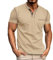 Donason Herren Henley Shirt Sommer Kurzarm Knopf T-Shirt mit Brusttasche und Grandad-Ausschnitt Kurzarmshirt Casual Basic Tops Tshirt für Männer