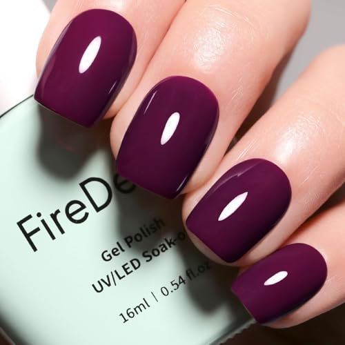 Firedeep Burgundy Wine Gel Nagellack, 0.54 Fl Oz Large Bottle Herbst Winter Gel Nagellack