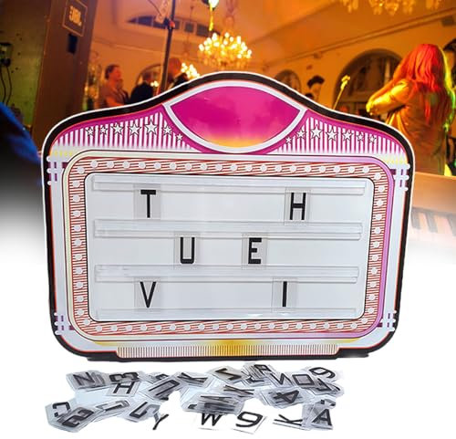 pealiritansemen Handheld LED Letter Bottle Presenter, Changeable Letter Board, Personalised Light Signs, Suitable For Club, Party, Bar, Birthday Party, Wedding,A