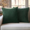 Slozzi 2er Set Kordsamt Kissenbezug Dunkelgrün 50x50 Kissenbezüge Kissenhülle Sofakissen Dekokissenbezug Couchkissen Weich für Sofa Schlafzimmer Wohnzimmer Balkon