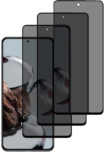 DYNASCO 3 Piezas Protector de Pantalla de Privacidad para Xiaomi Mi 9 Lite/Mi CC9, 9H Dureza Antiespia Cristal Vidrio Templado para Xiaomi Mi 9 Lite/Mi CC9 - NO Soporta Desbloqueo de Huella Digital