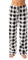 Générique Pantalon Pyjama Carreaux Femme, Bas De Pyjama Femme Chaud et Doux Pantalon De Maison Décontracté Et Confortable Pyjama Femme Hiver Automne, Noir, L
