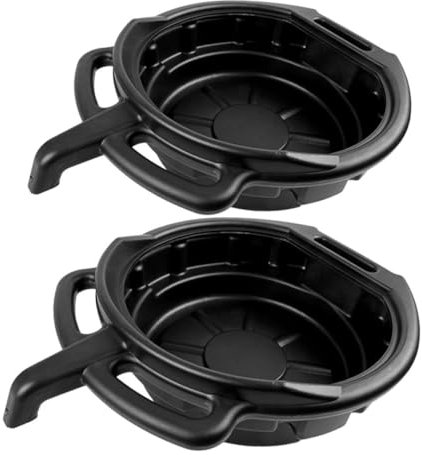 MUCKLILY 2pcs Oil Drain Pan for Car Maintenance Pe No Tools Needed Oil Catch Pans for Motorcycles