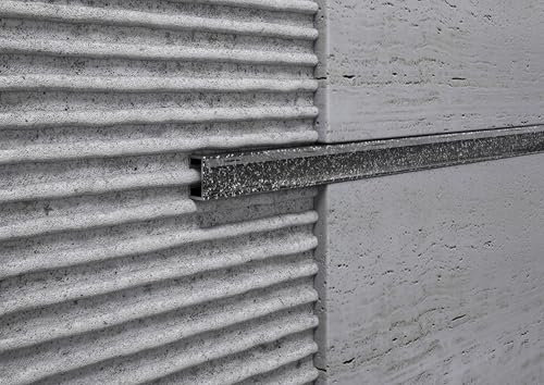 MINUTA PROFILI Listello Alluminio Decorativo Glitterato Smoke Listelli Alluminio Per Rivestimenti Ceramica Mosaico E Pietre Naturali Listelli In Alluminio Facile Installazione Barra 2 M (15X8 MM)