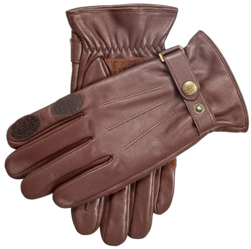 Dents Mens Birkhall Suede Palm Leather Shooting Gloves - English Tan