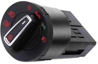 RAQXOLPB Interruttore per fari dell'auto Compatibile con per Polo MK5 6R 6C 61 per Ameo 2010 2011 2012 2013 2014 2015 2016 2017 Faro Automatico Interruttore Auto 1C0941531(14pin)