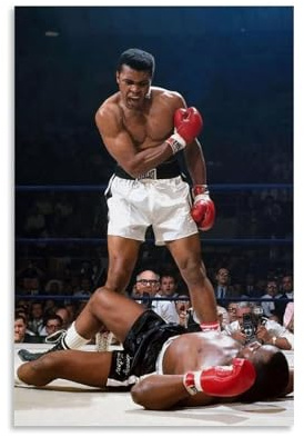 YRUAWRH Muhammad Ali-Poster, Wandkunst, ästhetisches Cover, Leinwand, Vintage-Poster, dekoratives Gemälde für Schlafzimmer, Wohnzimmer, 20 x 30 cm, ungerahmter Stil