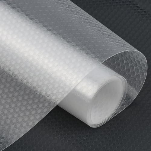 TMBMLPP Schubladenmatte Antirutschmatte 60 x 200cm,EVA Antirutschmatte Schubladen,Zuschneidbar,Waschbar,Antirutschmatte Schubladen Schrankfolie für Kühlschran Regale,Schubladen Matte (Transparent)