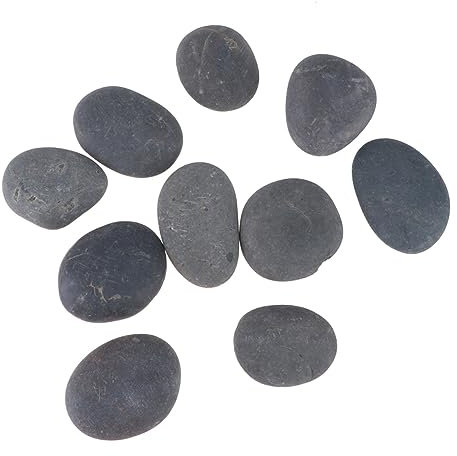 Warmhm 20 Pièces Peindre Diy Gris Noir Galets Peints à Main Pierre de Dessin pour Arts et Artisanat