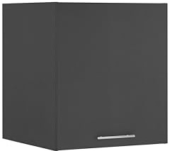 Laundreezy Schrankaufsatz für Waschmaschinenschrank Anthrazit 68x76x68 cm | Aufsatzschrank für zusätzlichem Stauraum, 1 Drehtür, 2 Fächer, geeignet für Hauswirtschaftsraum, Waschküche, Bad oder Keller