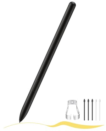 Galaxy Tab S8 S Pen (NoBluetooth) Replacement for Samsung Galaxy Tab S8/S8+/S8 Ultra -Air Command & 4096 Levels of Pressure, S7/S7+ Plus S Pen(EJ-PT870) + 5x Tips/Nibs (Black)