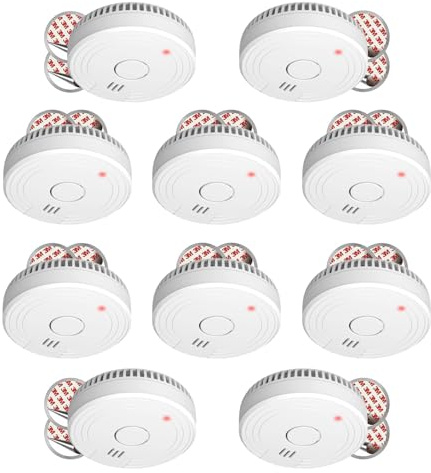 10-Pack ELRO FS1805 Détecteur de fumée avec Batterie 5 Ans et Fixation magnétique – Conforme à la Norme européenne EN14604