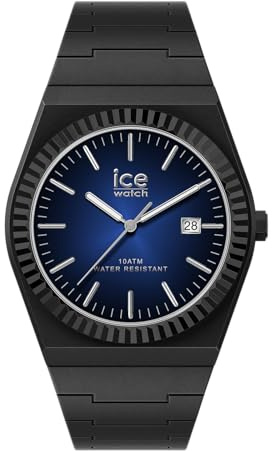 ICE-WATCH - Ice Power PW1 Black Blue Radical - Schwarze Herrenuhr mit Silikonarmband - 025761 (41mm)