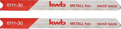 kwb HSS Stichsägeblätter für Metall mit Einnockenschaft (T-Schaft), optimale Standzeit, stahlblanke Oberfläche, vibrationsarm, für feine Schnitte