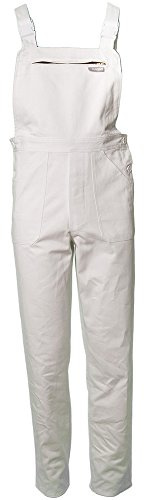 Planam 1532064 BW 270 Latzhose, Reinweiß, Größe 64