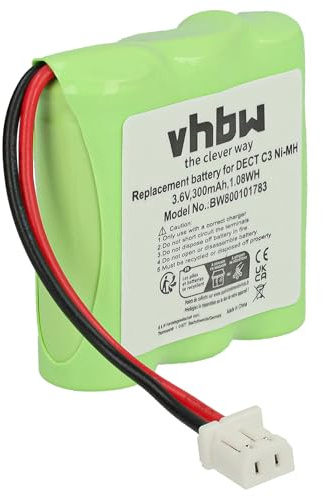 vhbw Akku kompatibel mit Sagem DECT C31 Combine | schnurlos Festnetz Telefon (300 mAh, 3,6 V, NiMH)