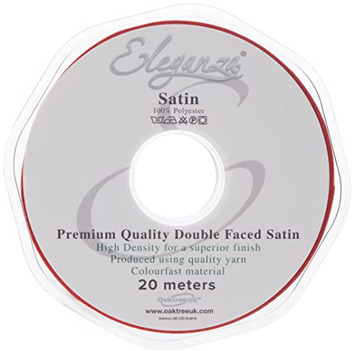 ELEGANZA Double Faced Satin 25mm x 20m Red No.16