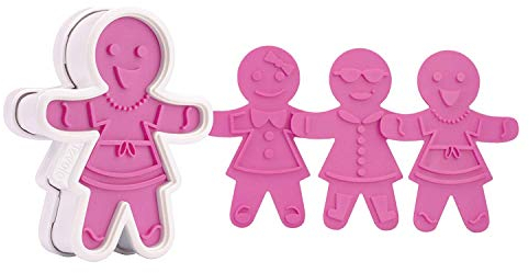 Tovolo Ginger Girls Cookie Cutters, Set of 6 Gingerbread Girls