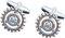 Manschettenknopfe Steampunk Zahnrad Handgegossen von William Sturt aus Deutsche Zinn (Pewter)