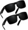 grinderPUNCH Lot de 2 lunettes de soleil polarisées XL à monture large pour sport, conduite, pêche (Lot de 2 - Monture noire/Verres polarisés noirs)
