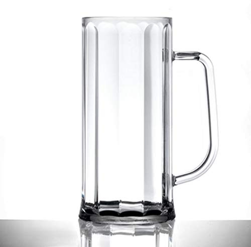 BBP Virtually Unbreakable Polycarbonate Beer Glass Elite BVARIAN Pint TANKARD CE & Nucleated Pack of 4