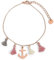 styleBREAKER Damen Edelstahl Armkette mit Anker Charm und Quasten, Ankerkette, Schmuck 05040166, Farbe:Rosegold